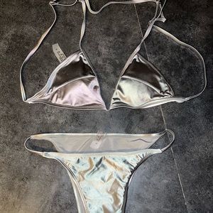 hot metallic shein binini 🖤✨